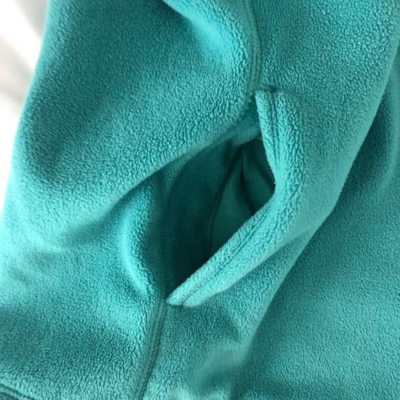 Lands End Teal Oversized Fleece Vest - Picture 4 of 6